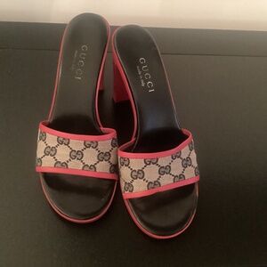 Gucci High Heel Slides